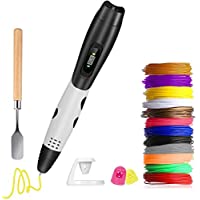 Pluma de Impresión 3D- SHALLWE 3D Pluma con 12 Colores Filamento- Pantalla LCD- Control de Temperatura y 3 Velocidades…